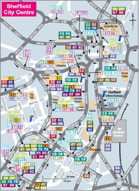 แผนที่ของโรคสต๊อกโฮล์มรถ 76 เส้นทาง