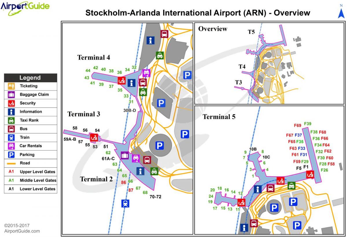 โรคสต๊อกโฮล์ม arlanda นแผนที่สนามบิน