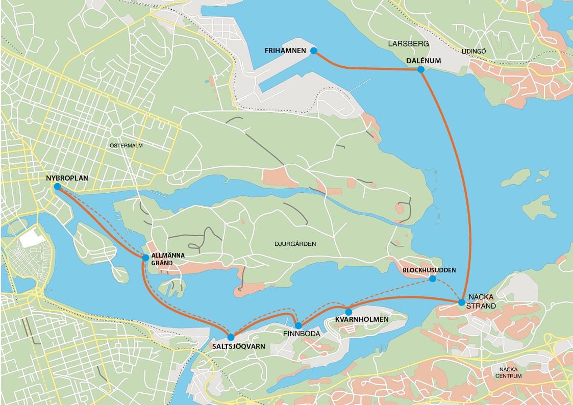 แผนที่ของ frihamnen นโรคสต๊อกโฮล์ม