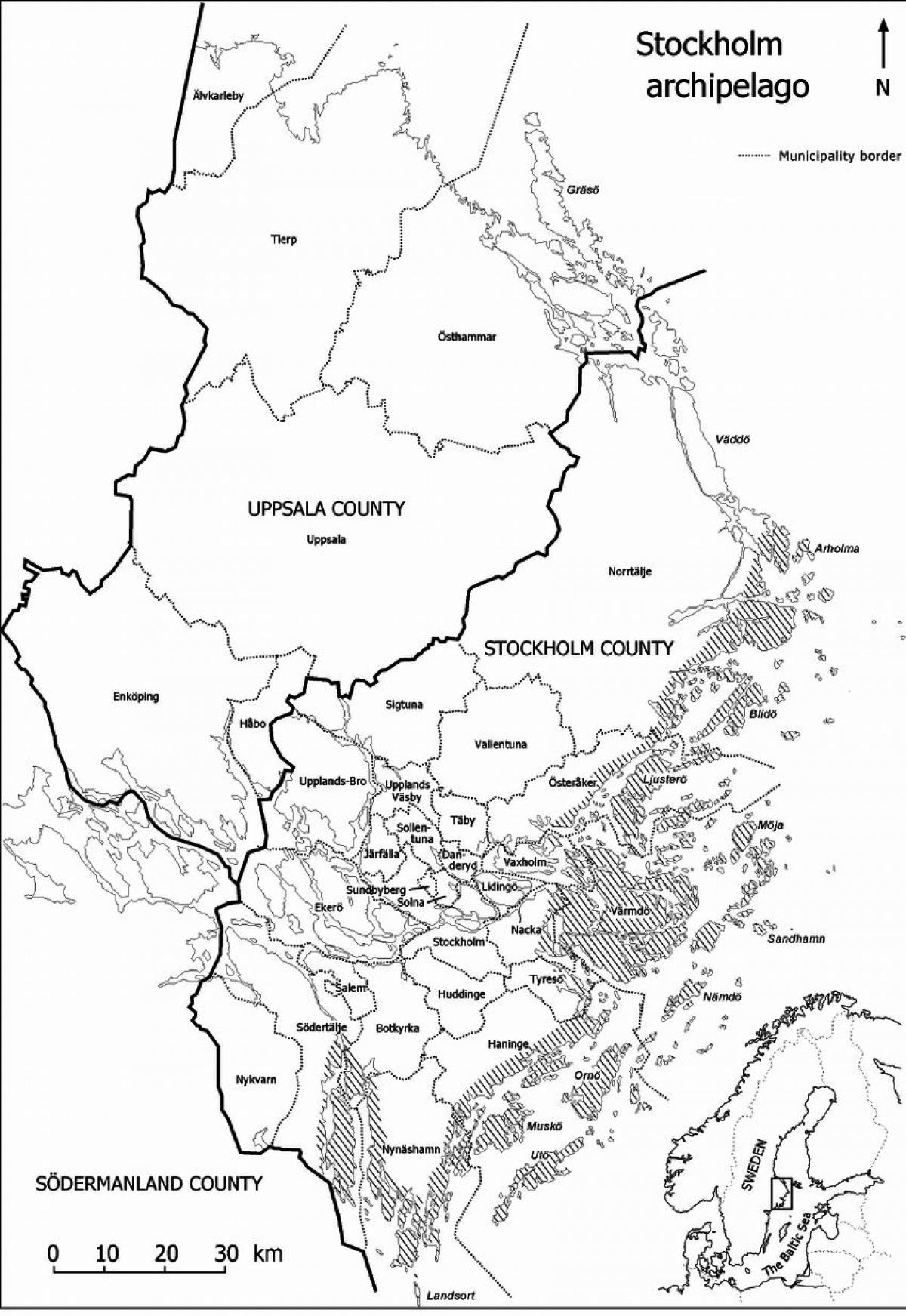 แผนที่ของโรคสต๊อกโฮล์ม archipelago
