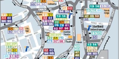 แผนที่ของโรคสต๊อกโฮล์มรถ 76 เส้นทาง