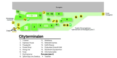 Arlanda แสดงบนแผนที่เส้นทาง