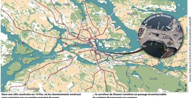 แผนที่ของ slussen นโรคสต๊อกโฮล์ม